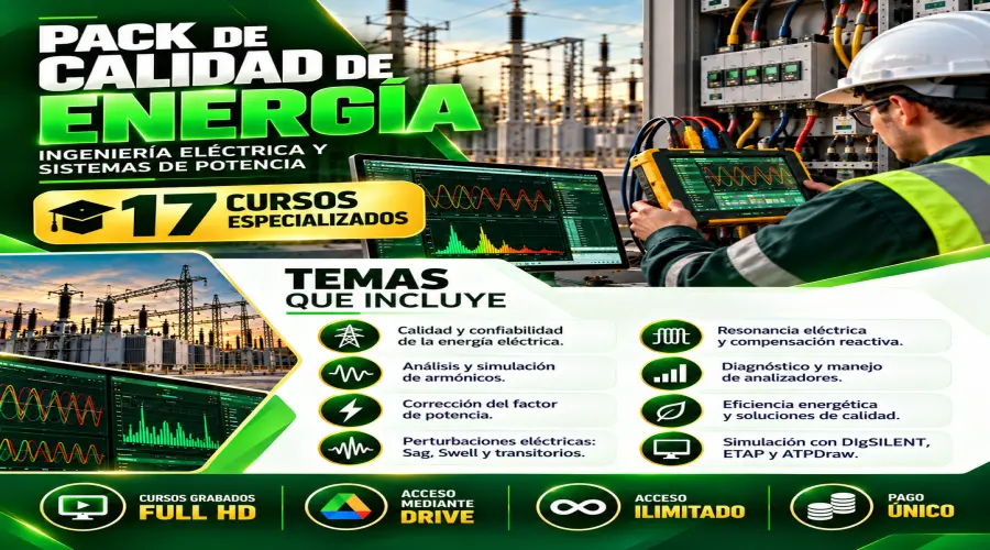 Portada del curso PACK CURSOS DE CALIDAD DE ENERGÍA ELÉCTRICA