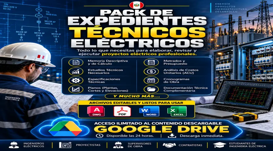 Portada del curso EXPEDIENTES TECNICOS ELECTRICOS