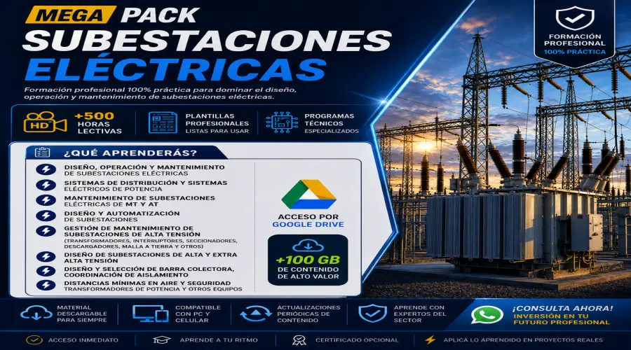 Portada del curso PACK SUBESTACIONES ELECTRICAS